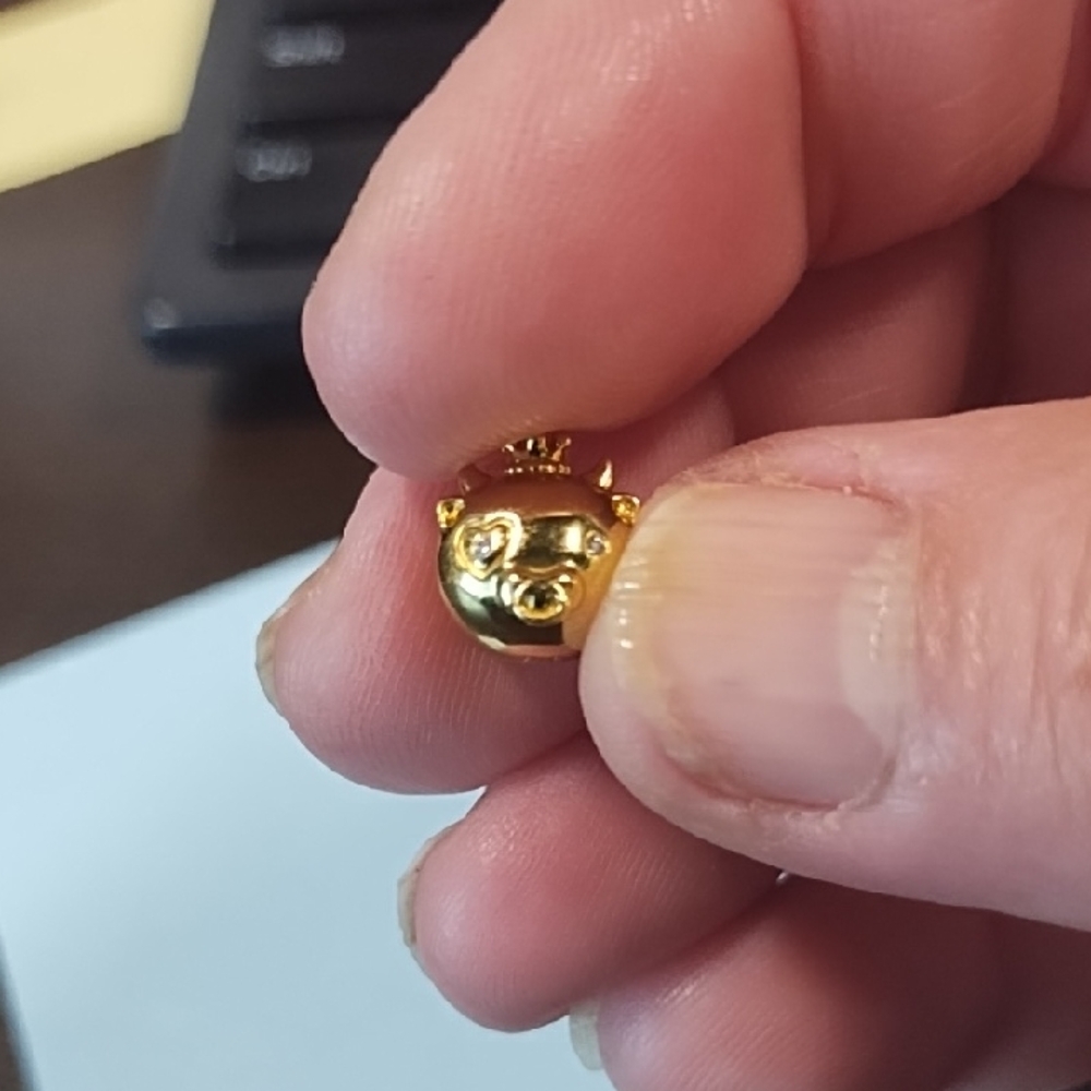 Pandora Gold Pig Charm Bracelet